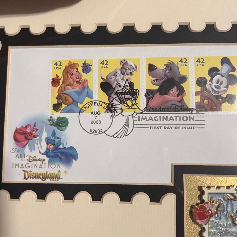 Disney Framed Collectible āStamps , Pin and Black Frame - Picture 9 of 9